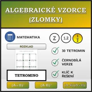 Tetromino: Algebraické vzorce (zlomky), rozklad