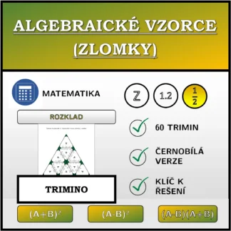 Trimino: Algebraické vzorce (zlomky), rozklad